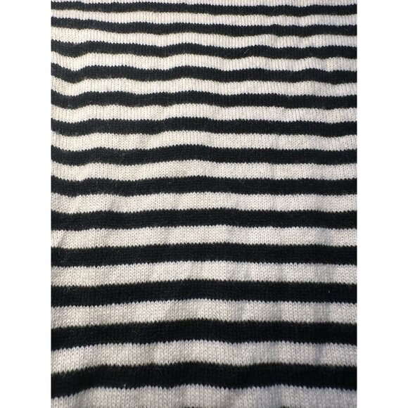 Black & White Striped Wool Cashmere Long-Sleeve Bodycon Dress Size Small – Fitte - Picture 7 of 9